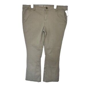 Mossimo Supply Co. Women’s Mid-Rise Bootcut Size 18 Khaki Pants Casual Work Wear